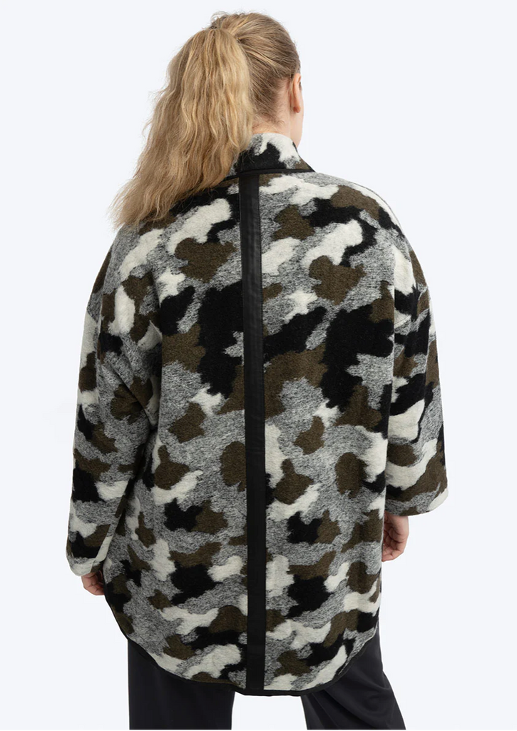 See Rose Go Camo Cardigan