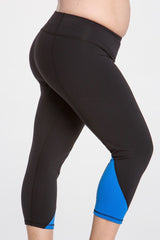 lola getts colorblock plus size black royal capri