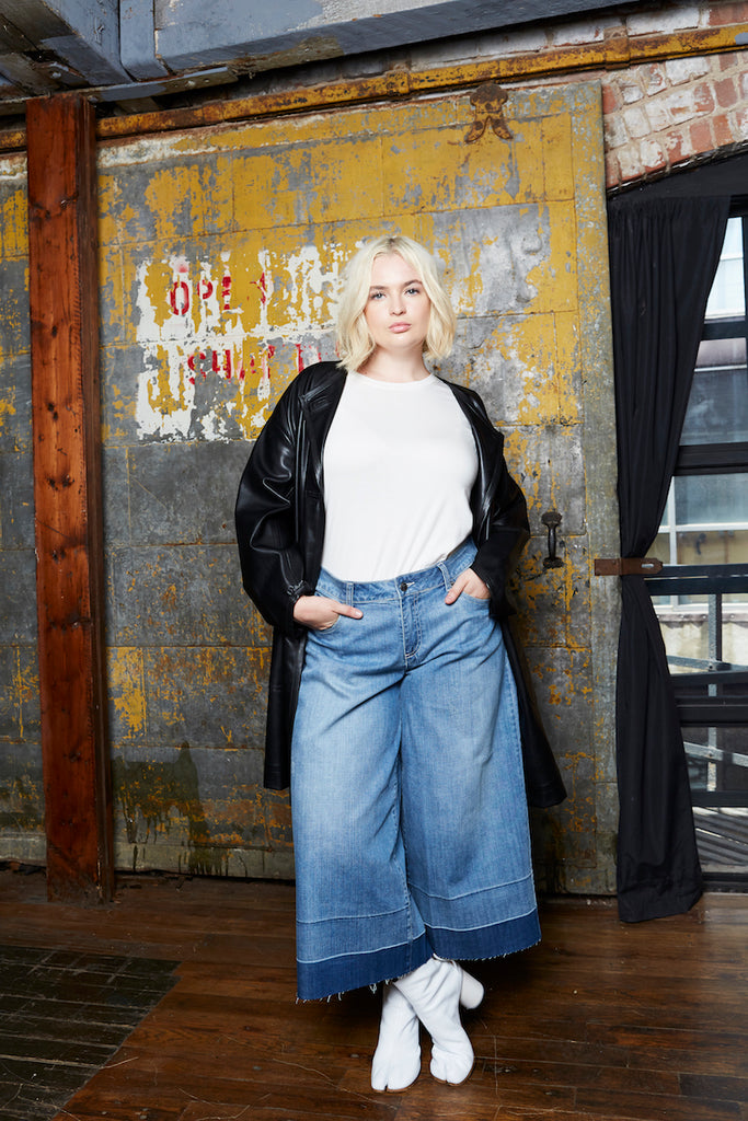 Standards & Practices bobbie wide leg jeans plus size
