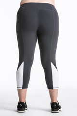 lola getts skinny colorblock capri charcoal white plus size coverstorynyc