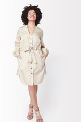 Shegul Emme Dress -Khaki