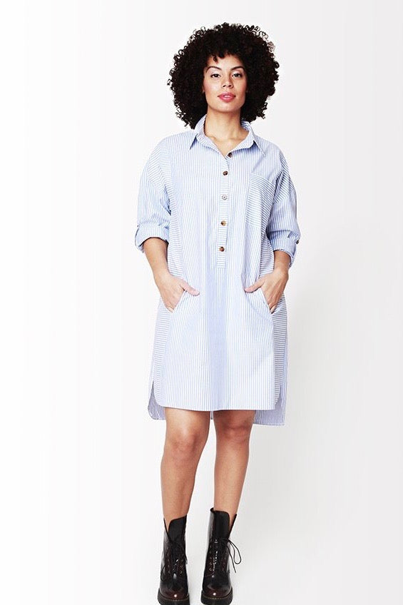 Shegul Alaia Stripe Shirtdress