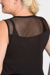 lola getts plus size mesh back tank coverstory black