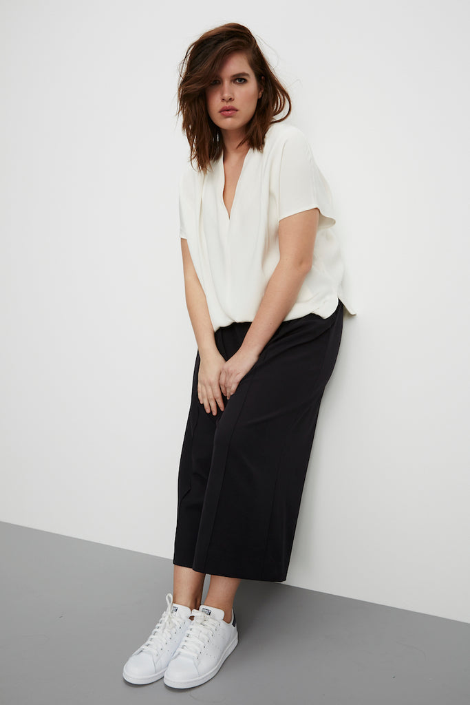 MYNT1792 wide leg cropped trousers plus size fashion