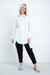 Shegul Kailee Cotton Tunic plus size white