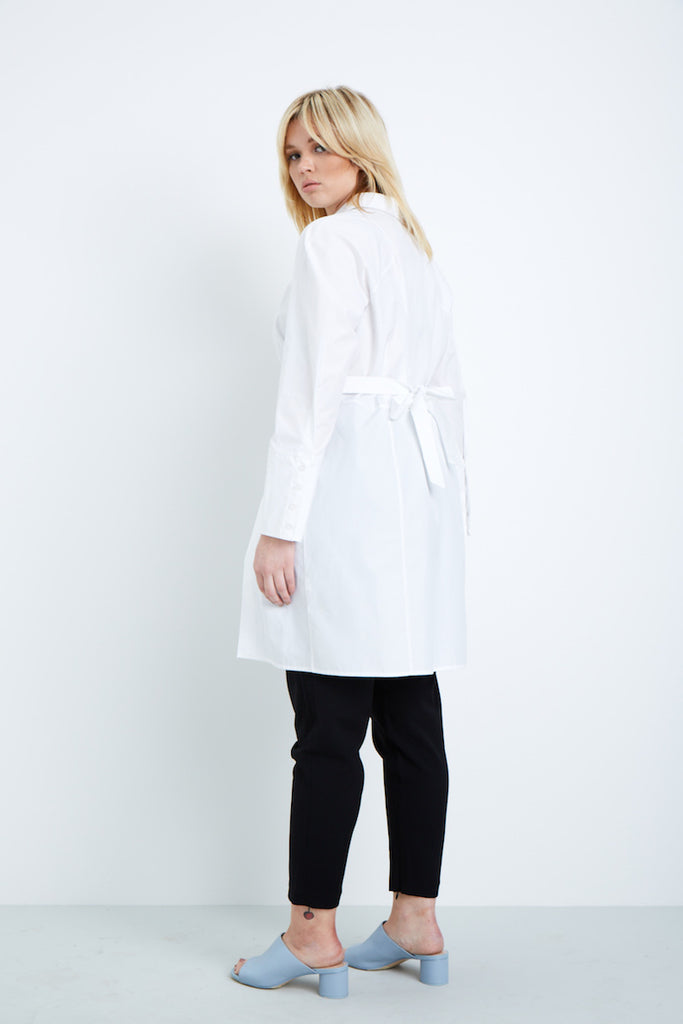 Shegul Kailee Cotton Tunic plus size white