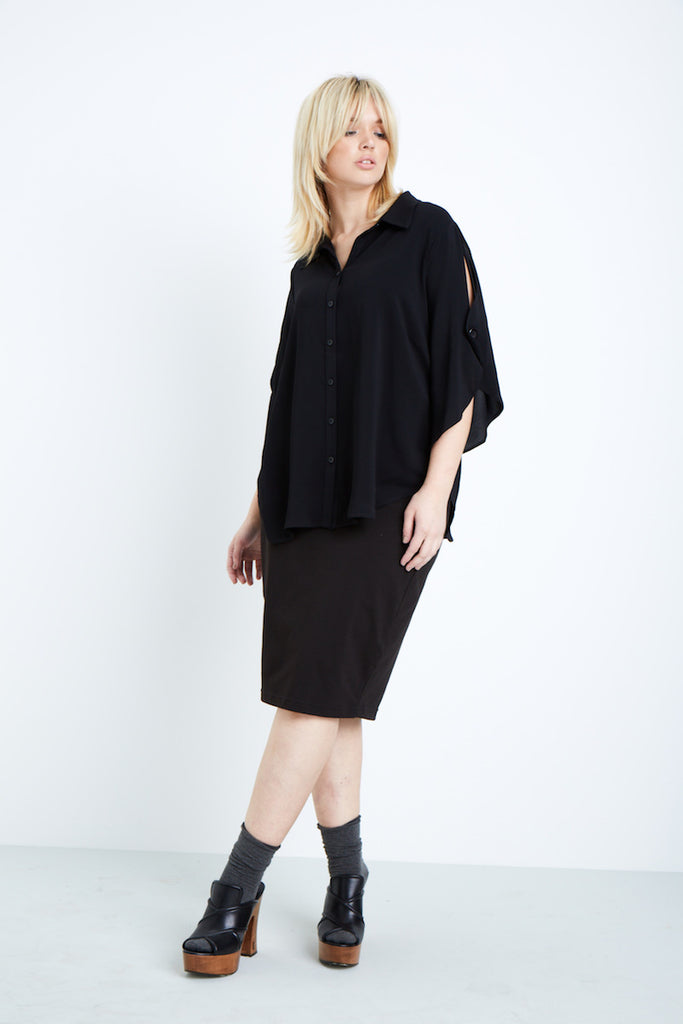 shegul cape sleeve blouse plus size coverstory