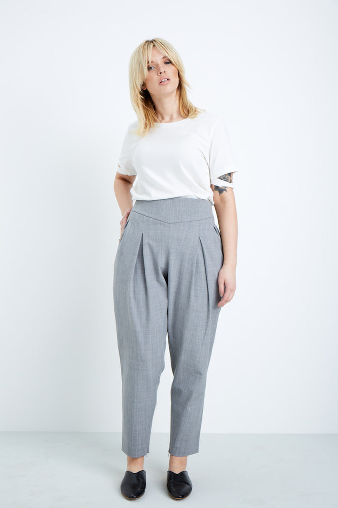 shegul tapered leg pant plus size gray