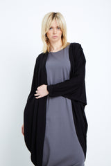 Shegul Mia cocoon cardigan plus size black Coverstory