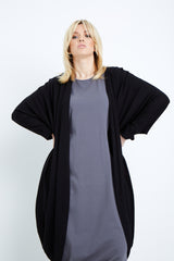 Shegul Mia cocoon cardigan plus size black Coverstory