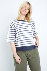 Elvi striped sweatshirt plus size coverstory