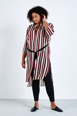 elvi stripe shirtdress