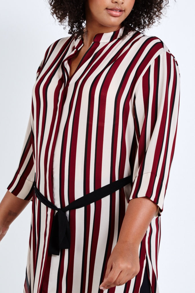 coverstory plus size elvi stripe shirtdress
