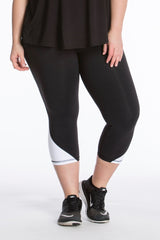 lola getts skinny colorblock capri black white plus size