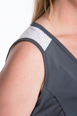 Lola Getts Sport Sleeveless plus size charcoal white