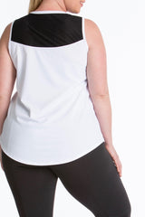 Lola Getts Sport Sleeveless Plus size white black