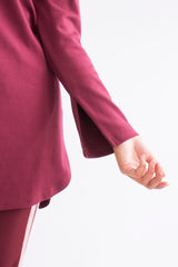 see rose go Peek-a-Boo Tunic Bordeaux plus size