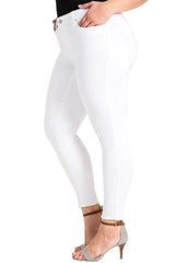 Standard & Practices Virginia Released Hem Skinny Plus size jeans White