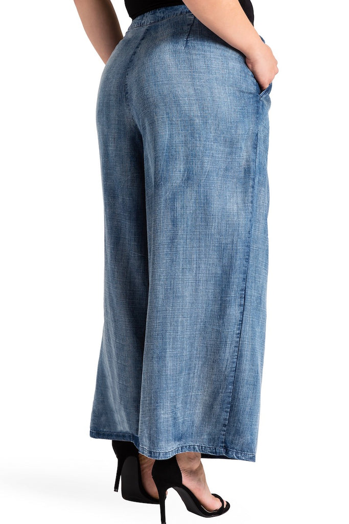 Standard & Practices Sophi Denim Culottes plus size Coverstory