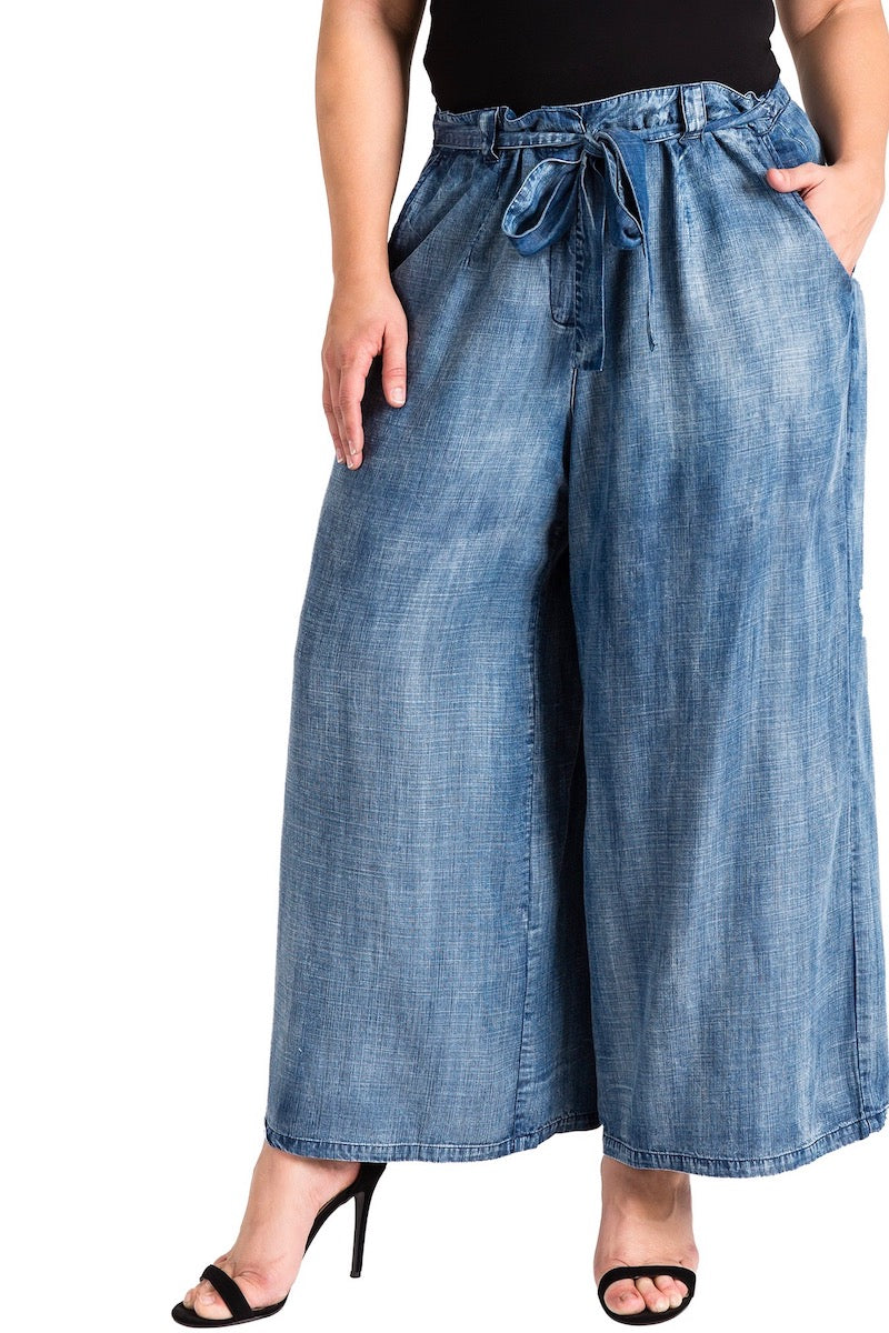 Standard & Practices Sophi Denim Culottes plus size
