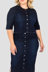 Standards & Practices plus size Elanse cropped denim jacket COVERSTORY