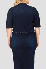 Standards & Practices plus size Elanse cropped denim jacket