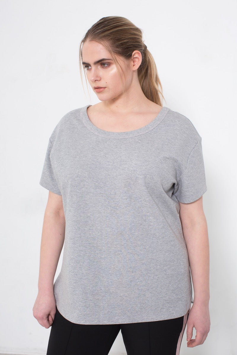 See Rose Go My Favorite Tee Grey Heather plus size coverstorynyc