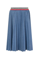 Elvi denim pleated skirt plus size coverstory