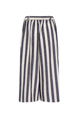 Elvi cropped striped wide leg pant plus size