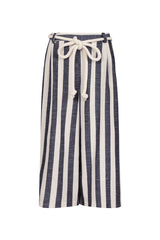 Elvi cropped striped wide leg pant plus size
