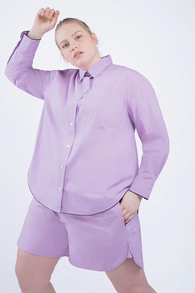 See Rose Go Signature Button Down - Lilac Day Dream