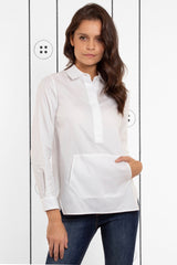 Thirteen-Seven The Trapezoid Pullover Shirt - Cloud White