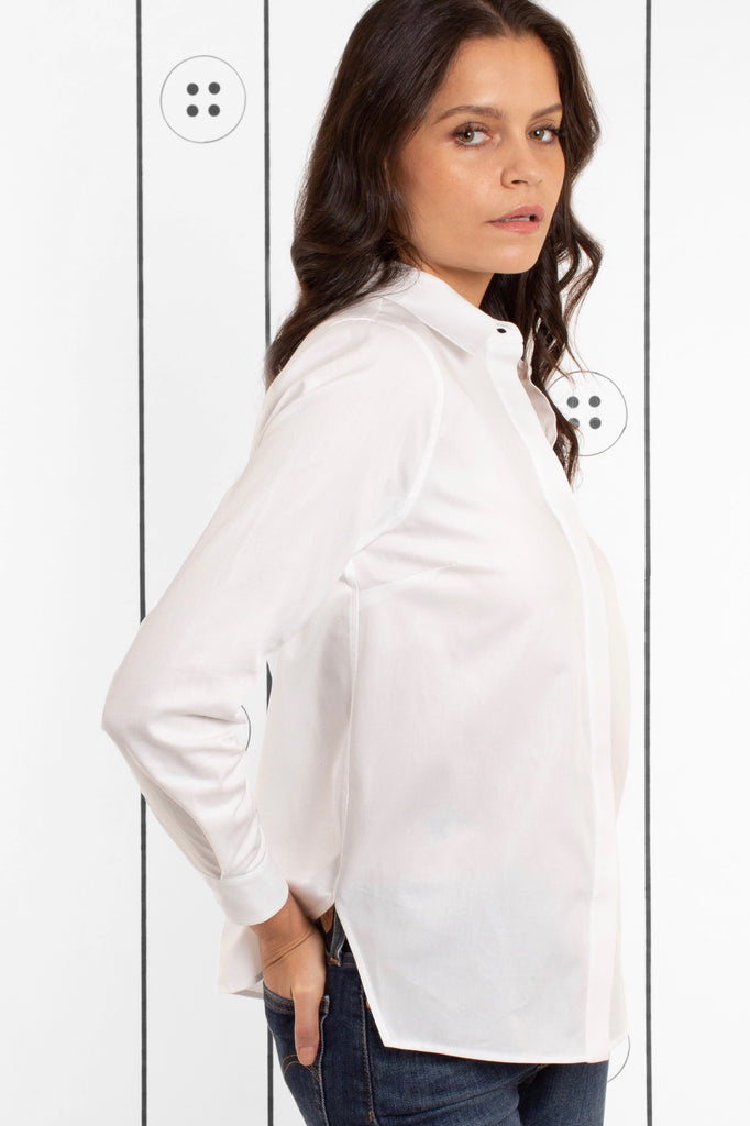 Thirteen-Seven The Trapezoid Shirt - Crisp White