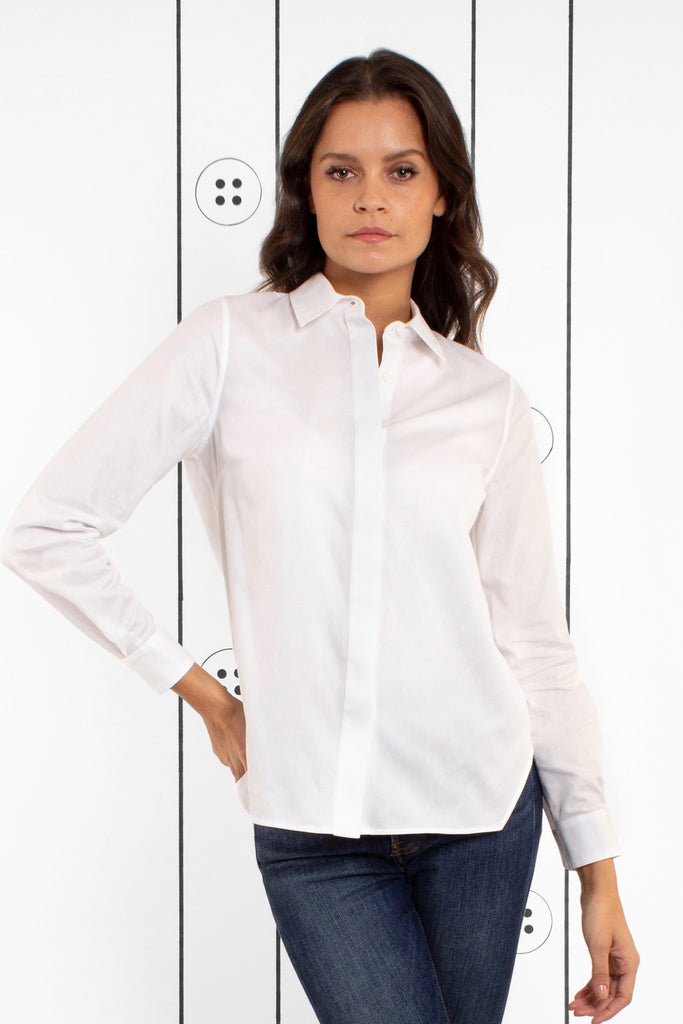 Thirteen-Seven The Trapezoid Shirt - Crisp White