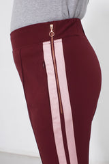 See Rose Go Track Pants Plus size Bordeaux CoverstoryNYC