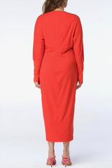Shegul Katia Midi Dress -Hot Chili