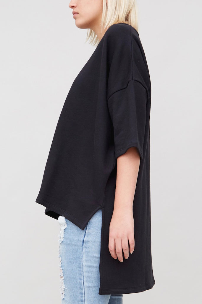 oak WIDE TEE PLUS size black coverstorynyc