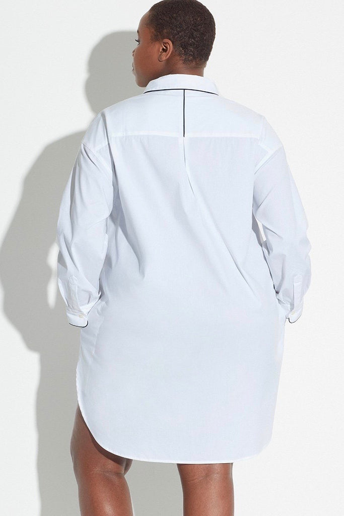 See Rose Go Essential Tunic Shirt - White