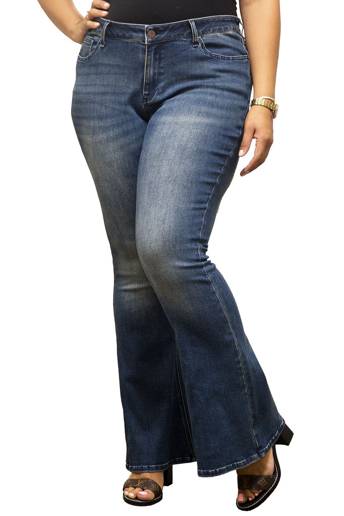 Poetic Justice - Kylie Flare Jeans - Vintage Wash