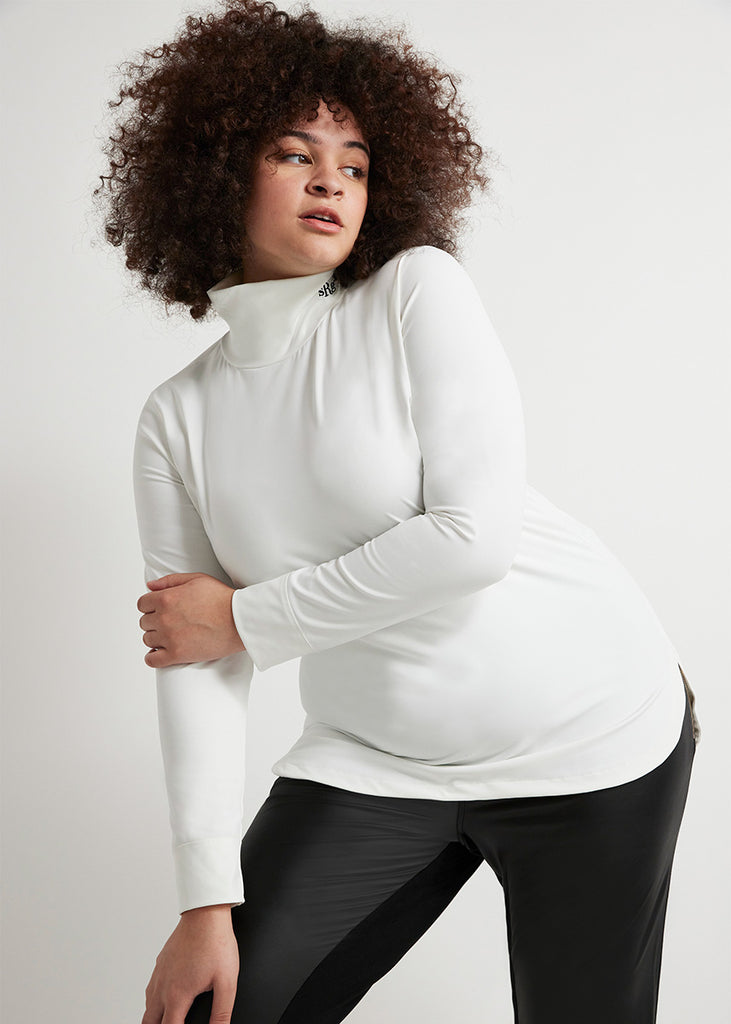 See Rose Go Gentle Woman Turtleneck - White