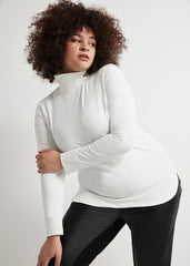 See Rose Go Gentle Woman Turtleneck - White