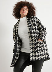 See Rose Go Redo Houndstooth Cardigan