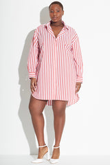 See Rose Go Essential Tunic Shirt - Poppy Stripe