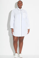 See Rose Go Essential Tunic Shirt - White