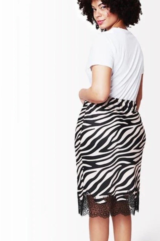 Shegul Zebra Pencil Skirt