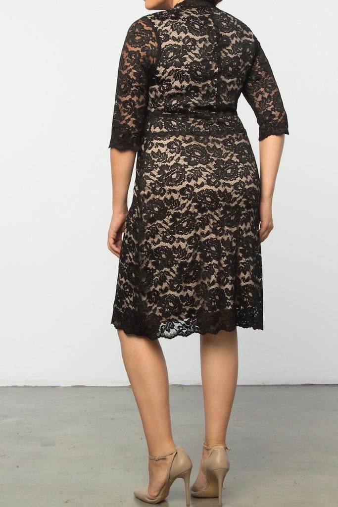 Kiyonna Boudoir Lace Dress plus size black CoverstoryNYC