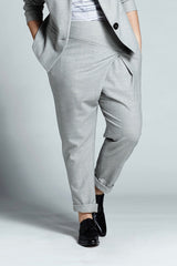 shegul plus size grey wrap front pant coverstory