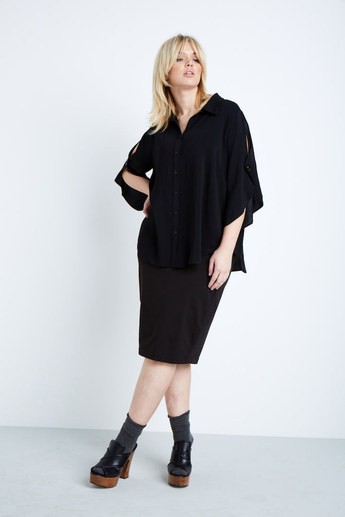 shegul cape sleeve blouse plus size coverstory
