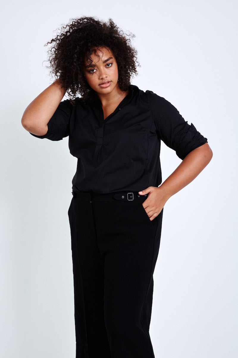 Coverstory plus size universal standard elbe shirt black