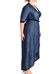 Standard & practices elle denim maxi dress plus size CoverstoryNYC